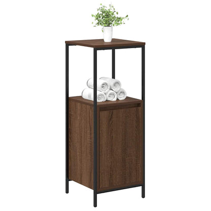 Badkamermeubel met planken 36x35x95 cm bruin eiken