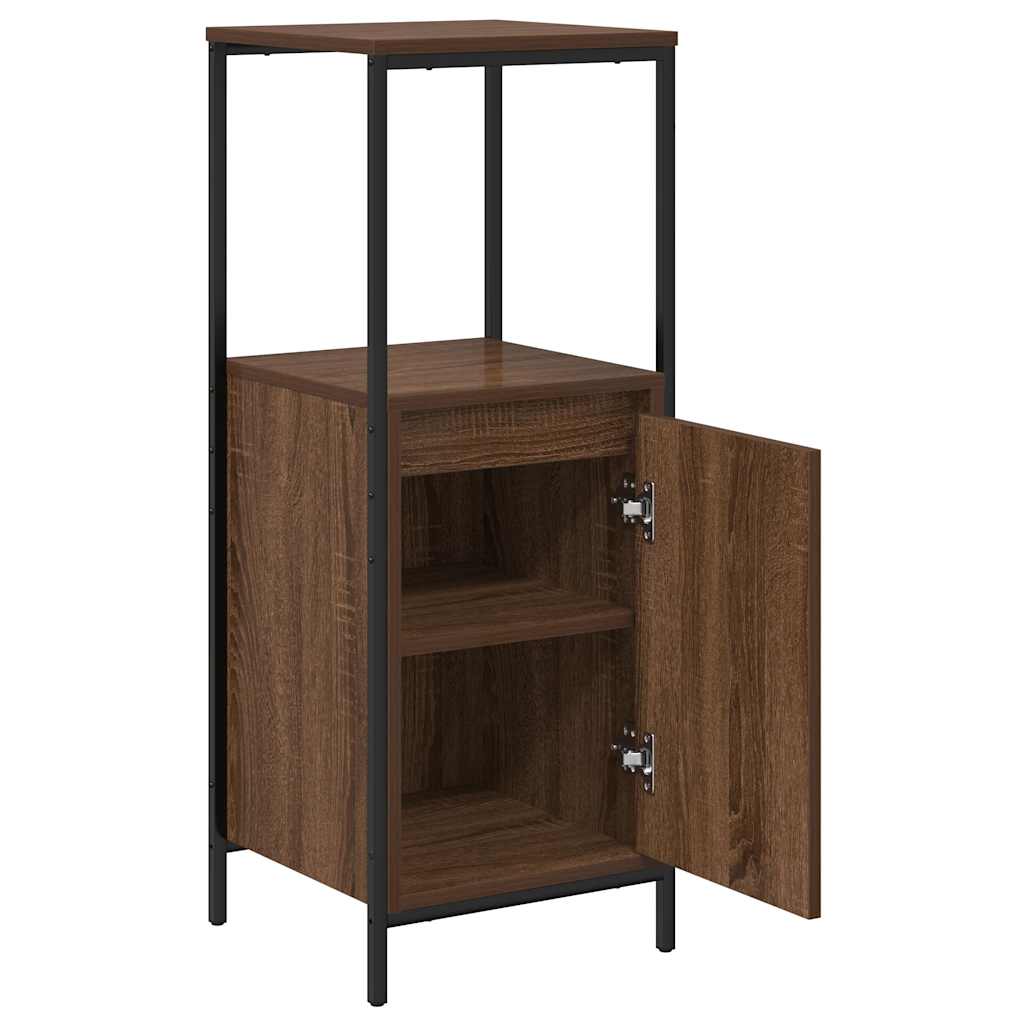 Badkamermeubel met planken 36x35x95 cm bruin eiken