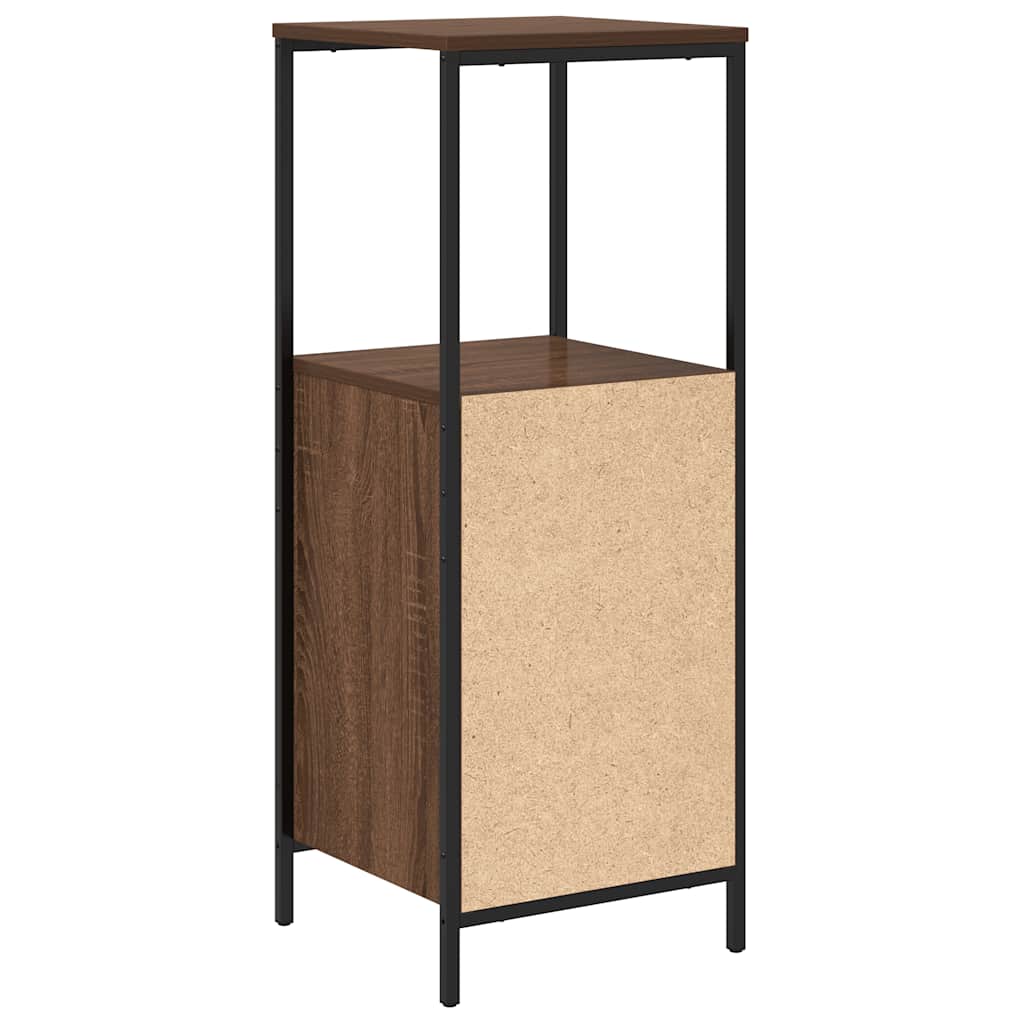 Badkamermeubel met planken 36x35x95 cm bruin eiken