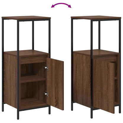 Badkamermeubel met planken 36x35x95 cm bruin eiken
