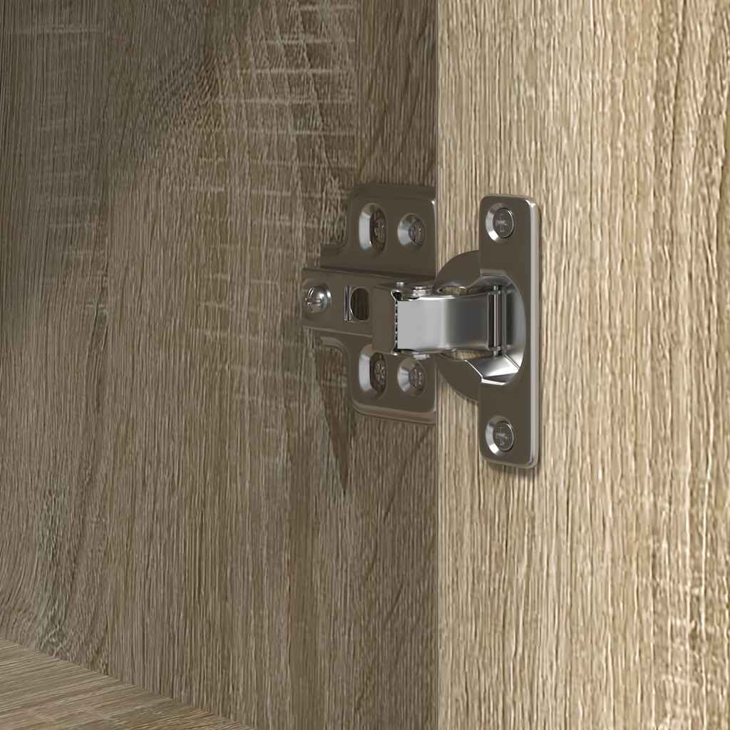 Badkamermeubel met planken 76,5x35x95 cm Sonoma eikenkleurig