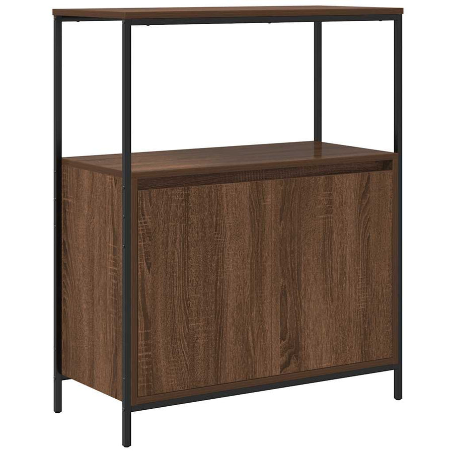 Badkamermeubel met planken 76,5x35x95 cm bruin eiken