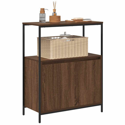 Badkamermeubel met planken 76,5x35x95 cm bruin eiken