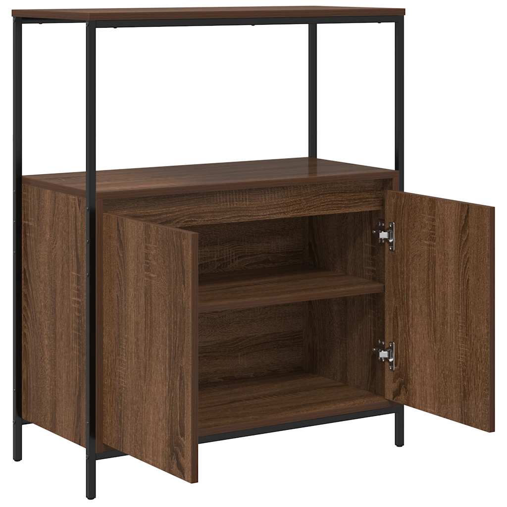 Badkamermeubel met planken 76,5x35x95 cm bruin eiken