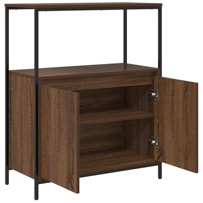 Badkamermeubel met planken 76,5x35x95 cm bruin eiken