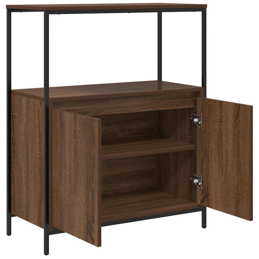 Badkamermeubel met planken 76,5x35x95 cm bruin eiken