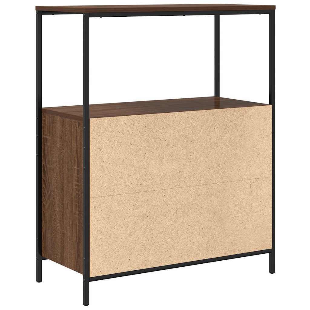 Badkamermeubel met planken 76,5x35x95 cm bruin eiken