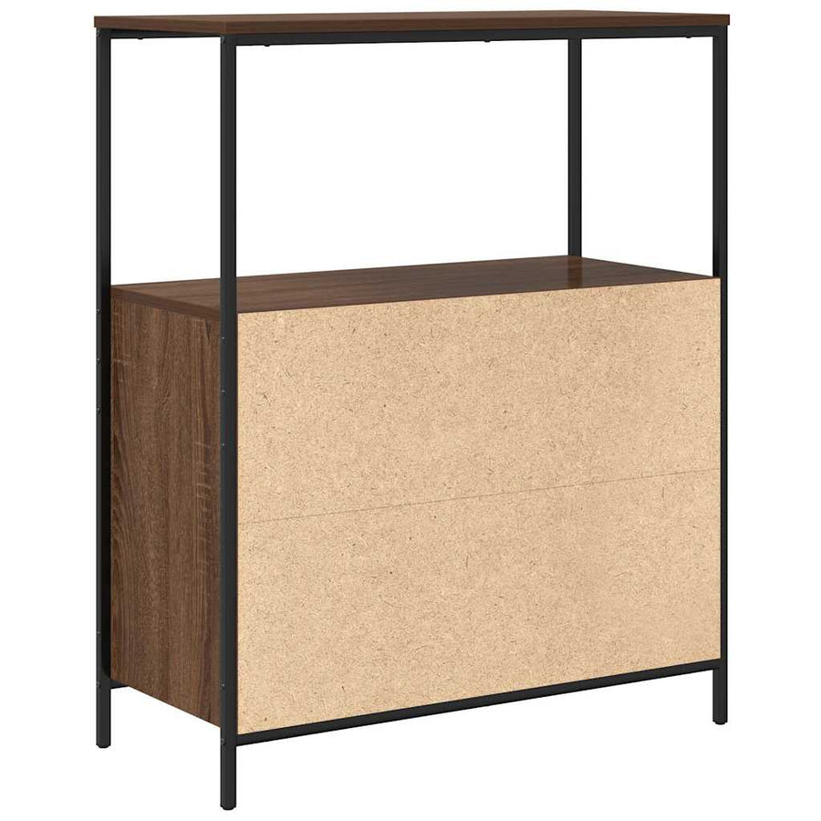 Badkamermeubel met planken 76,5x35x95 cm bruin eiken