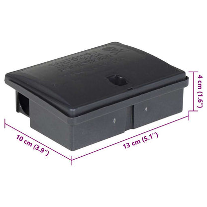 Muizenvallen 10 st 13x10x4 cm zwart