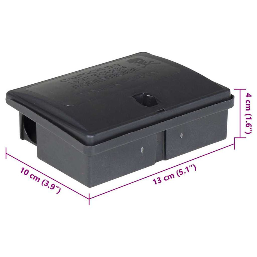 Muizenvallen 10 st 13x10x4 cm zwart
