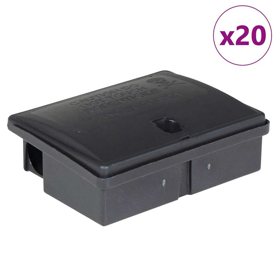Muizenvallen 20 st 13x10x4 cm zwart