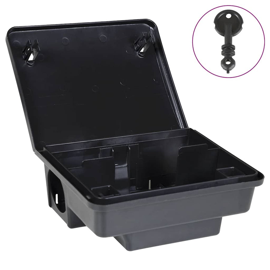 Muizenvallen 4 st 23x19x9,5 cm zwart