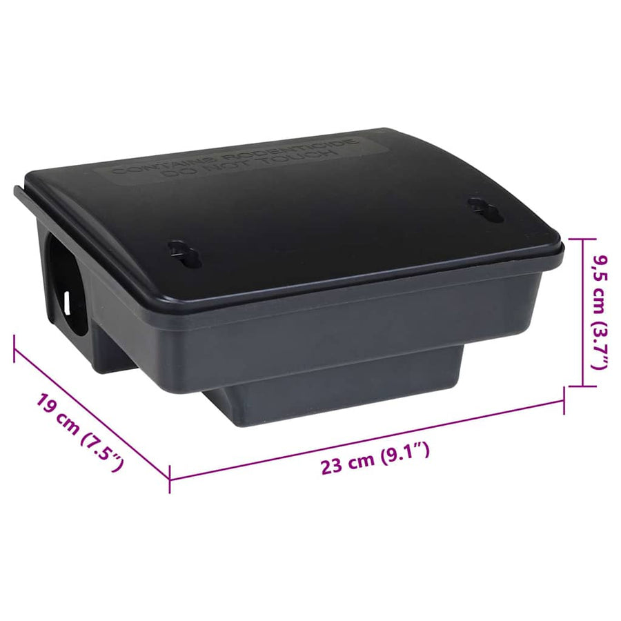 Muizenvallen 4 st 23x19x9,5 cm zwart
