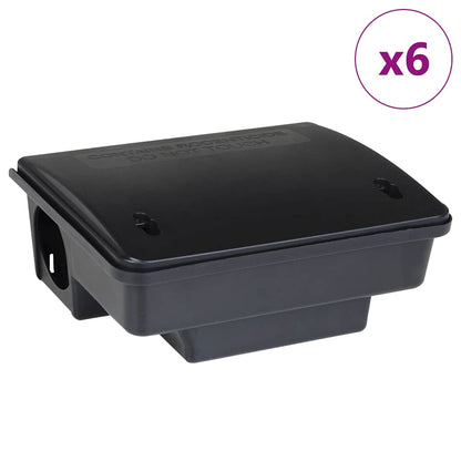 Muizenvallen 6 st 23x19x9,5 cm zwart
