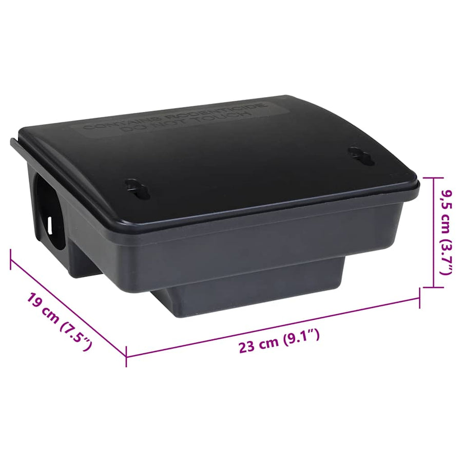 Muizenvallen 6 st 23x19x9,5 cm zwart