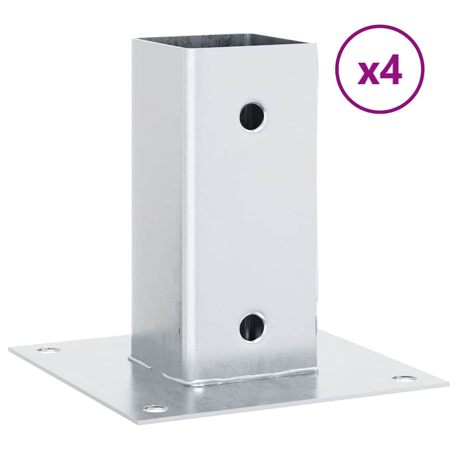 Spokkels Vierkant Gegalvaniseerd Staal Kleurig 4 61 x 61 mm Zilver