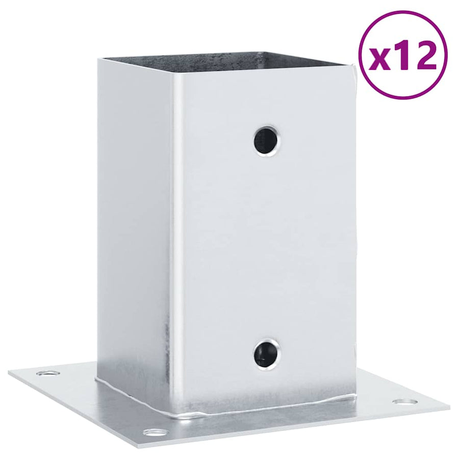Spokkels Vierkant 4 St Gegalvaniseerd Staal Kleurig 12 81 x 81 mm Zilver