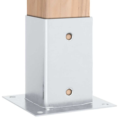 Spokkels Vierkant 4 St Gegalvaniseerd Staal Kleurig 12 81 x 81 mm Zilver