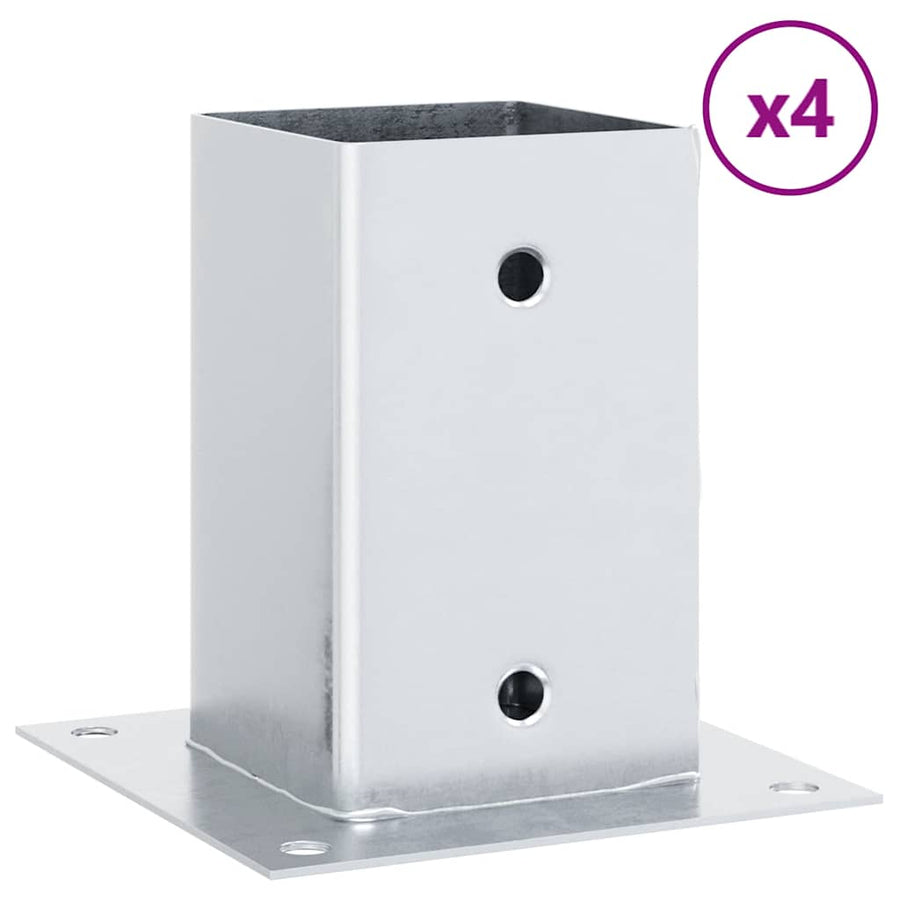 Spokkels Vierkant Gegalvaniseerd Staal Kleurig 4 91 x 91 mm Zilver