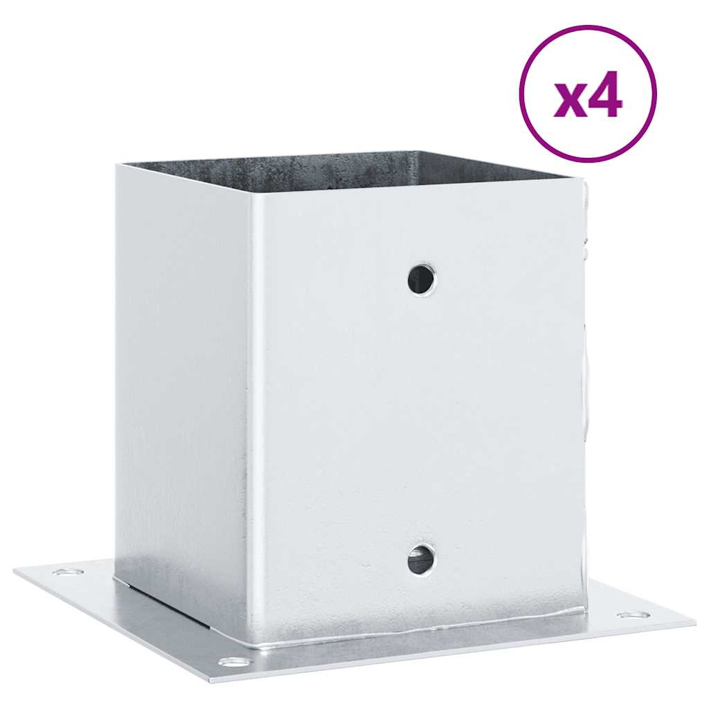 Spokkels Vierkant Gegalvaniseerd Staal Kleurig 4 101 x 101 mm Zilver