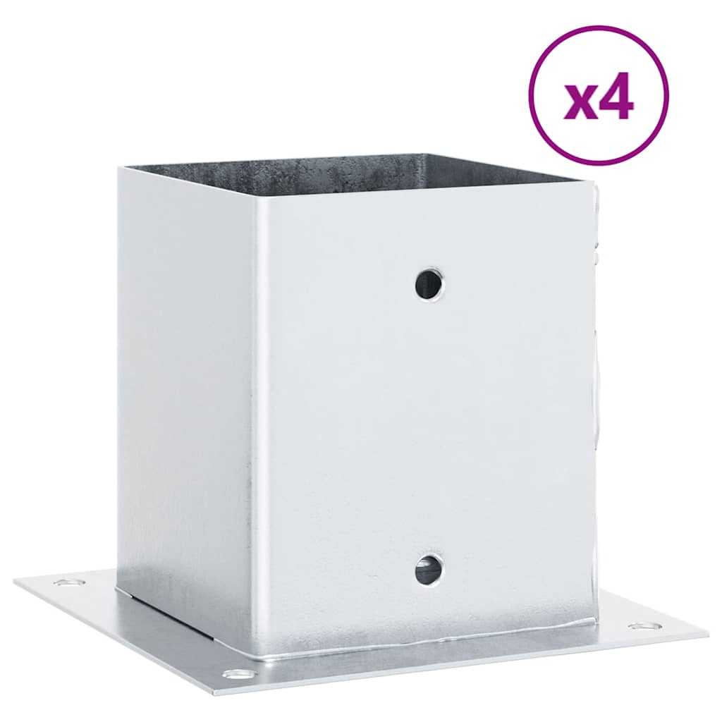 Spokkels Vierkant Gegalvaniseerd Staal Kleurig 4 121 x 121 mm Zilver