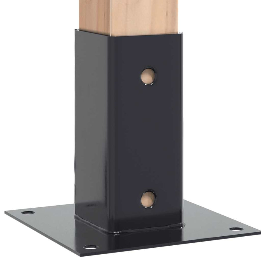 Spokkels vierkant 4 st 61x61 mm gepoedercoat staal antraciet
