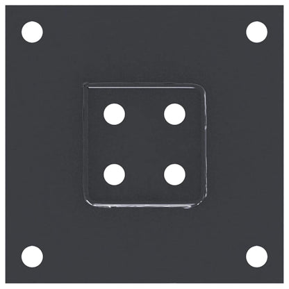 Spokkels vierkant 4 st 61x61 mm gepoedercoat staal antraciet