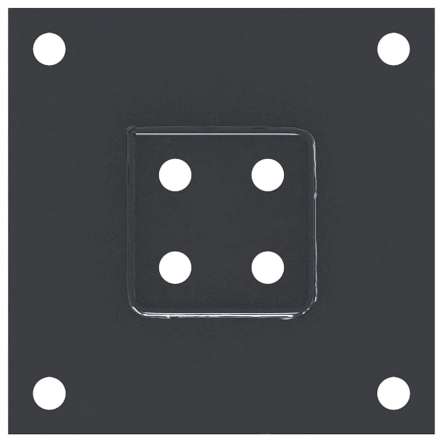 Spokkels vierkant 4 st 61x61 mm gepoedercoat staal antraciet
