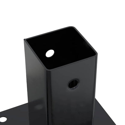 Spokkels vierkant 4 st 61x61 mm gepoedercoat staal antraciet