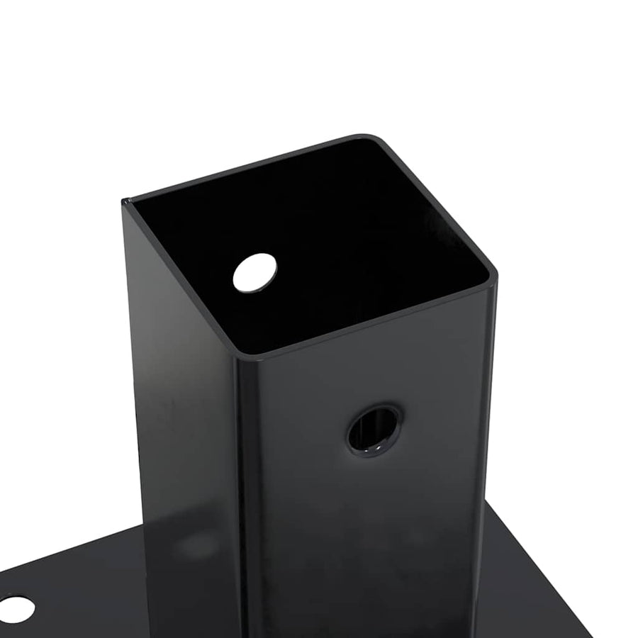 Spokkels vierkant 4 st 61x61 mm gepoedercoat staal antraciet