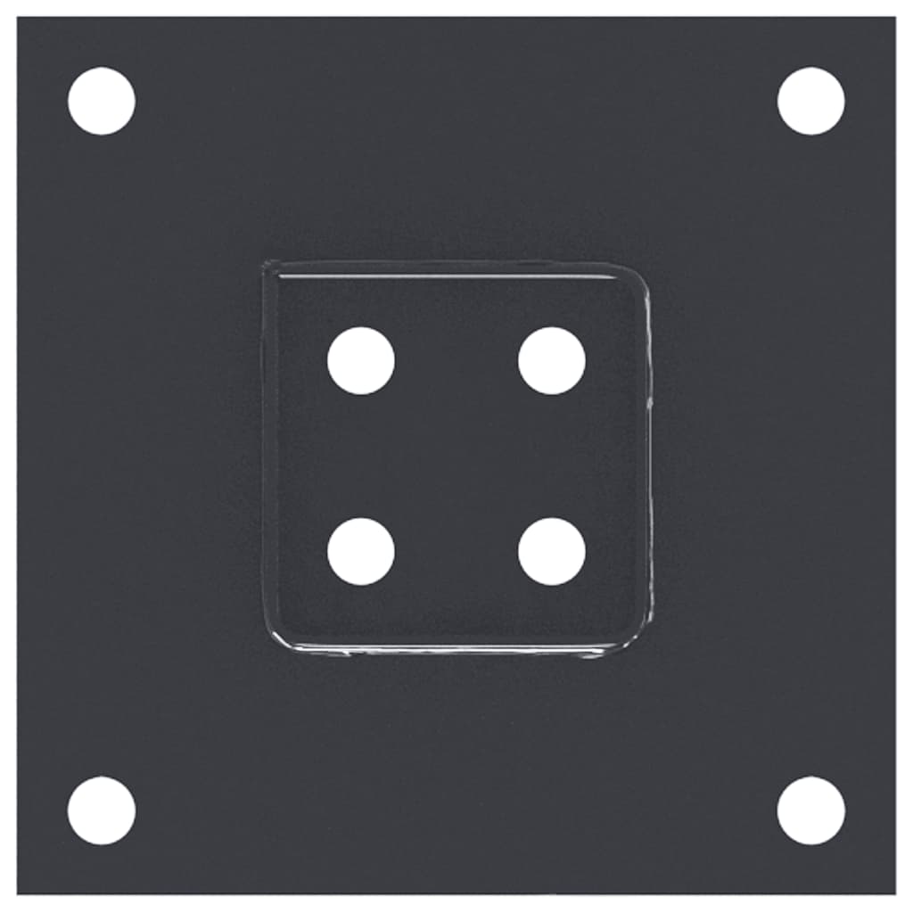 Spokkels Vierkant Gepoedercoat Staal 4 71 x 71 mm Antraciet