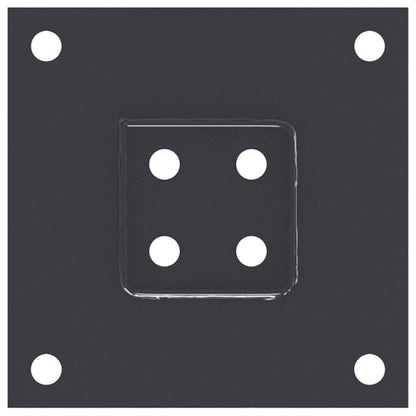 Spokkels Vierkant Gepoedercoat Staal 4 71 x 71 mm Antraciet