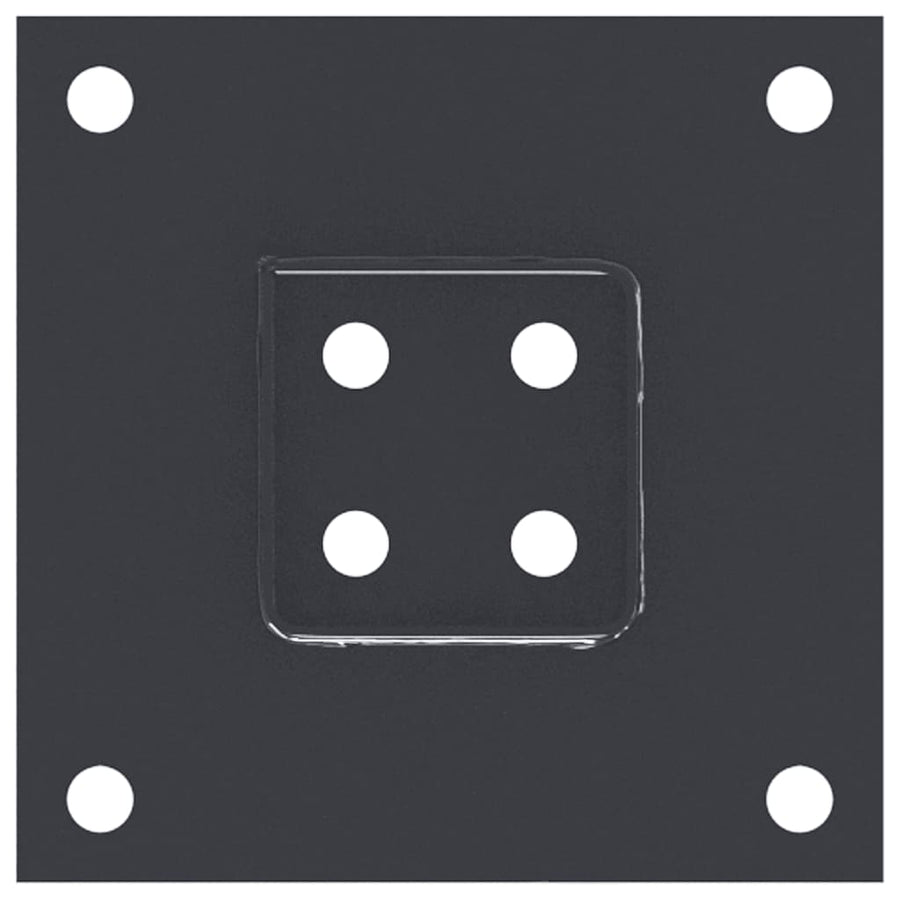 Spokkels Vierkant Gepoedercoat Staal 4 71 x 71 mm Antraciet
