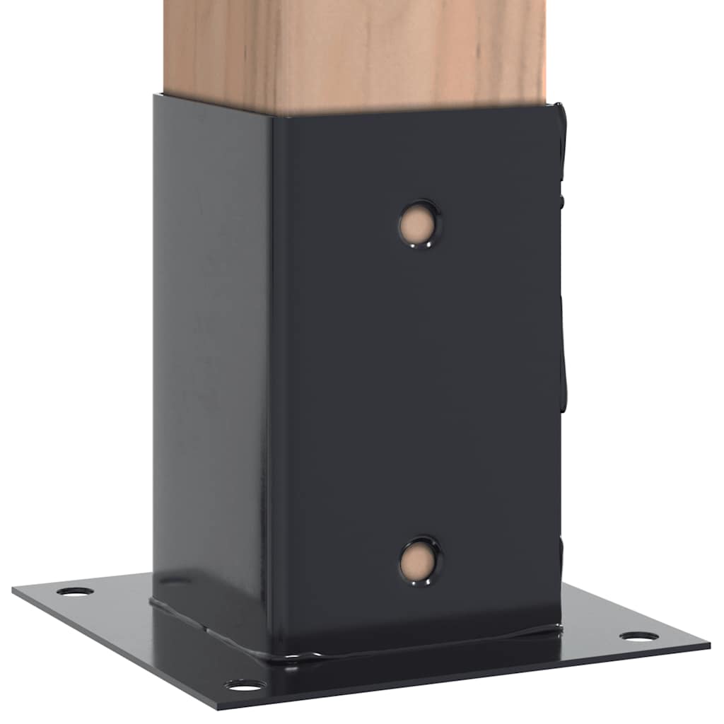 Paaldonderstellen Vierkant Gepoedercoat Staal 12 81 x 81 mm Antraciet