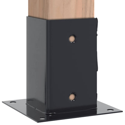 Paaldonderstellen Vierkant Gepoedercoat Staal 12 81 x 81 mm Antraciet