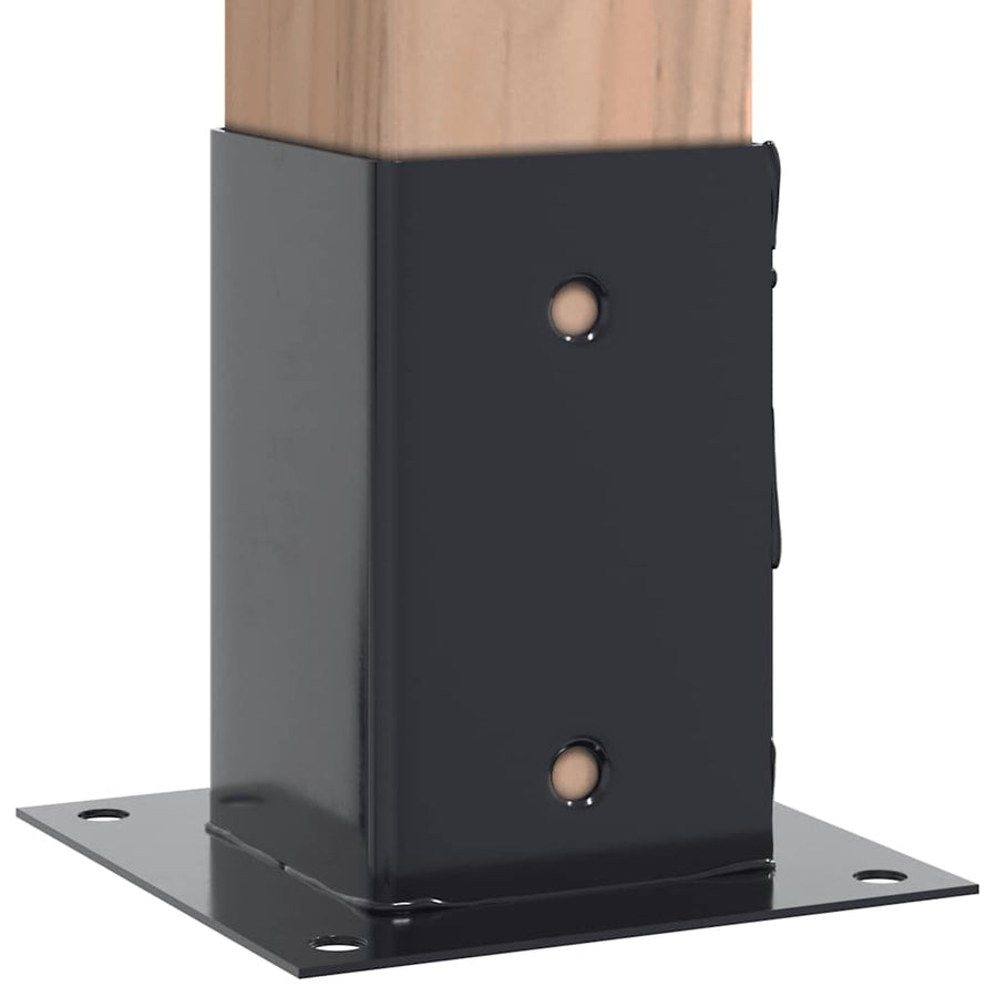 Paaldonderstellen Vierkant Gepoedercoat Staal 12 81 x 81 mm Antraciet