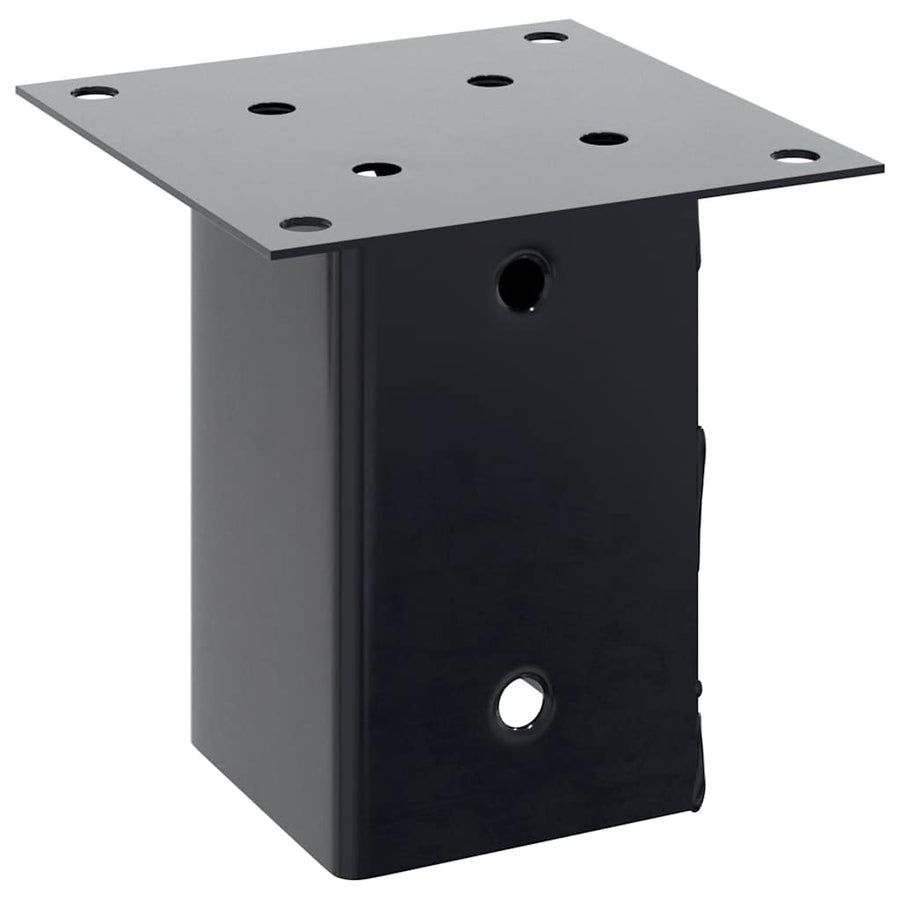 Paaldonderstellen Vierkant Gepoedercoat Staal 12 81 x 81 mm Antraciet