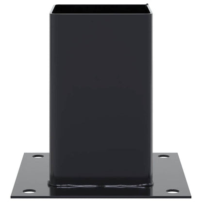 Paaldonderstellen Vierkant Gepoedercoat Staal 12 81 x 81 mm Antraciet