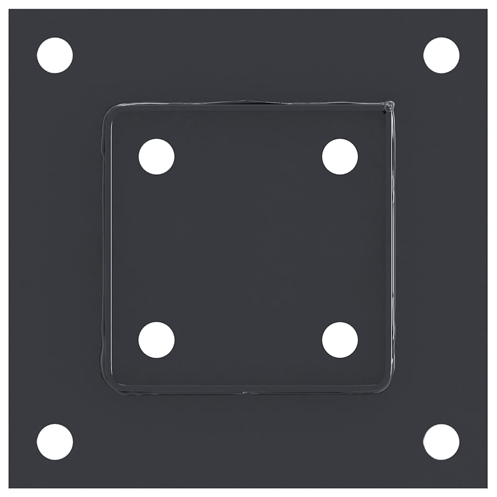 Paaldonderstellen Vierkant Gepoedercoat Staal 12 81 x 81 mm Antraciet