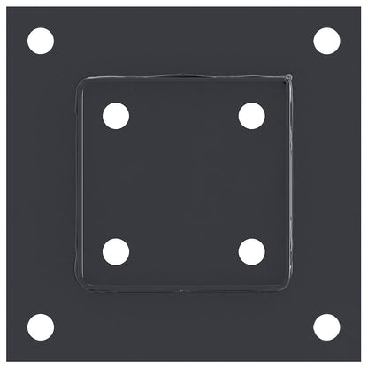 Paaldonderstellen Vierkant Gepoedercoat Staal 12 81 x 81 mm Antraciet