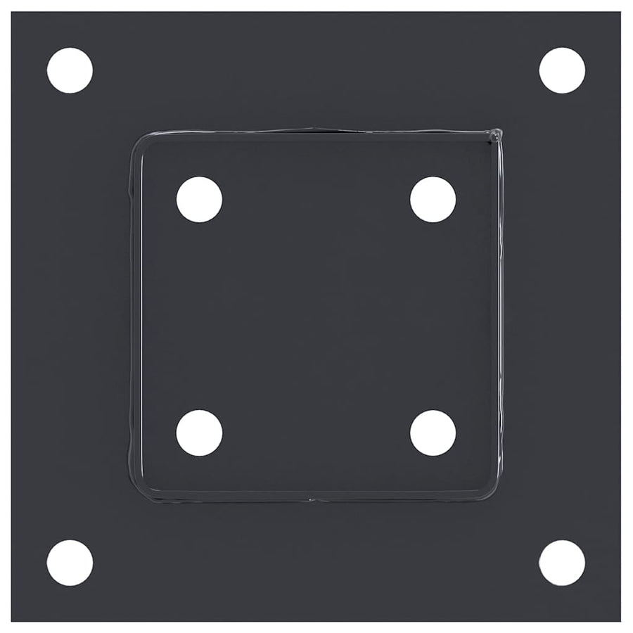 Paaldonderstellen Vierkant Gepoedercoat Staal 12 81 x 81 mm Antraciet
