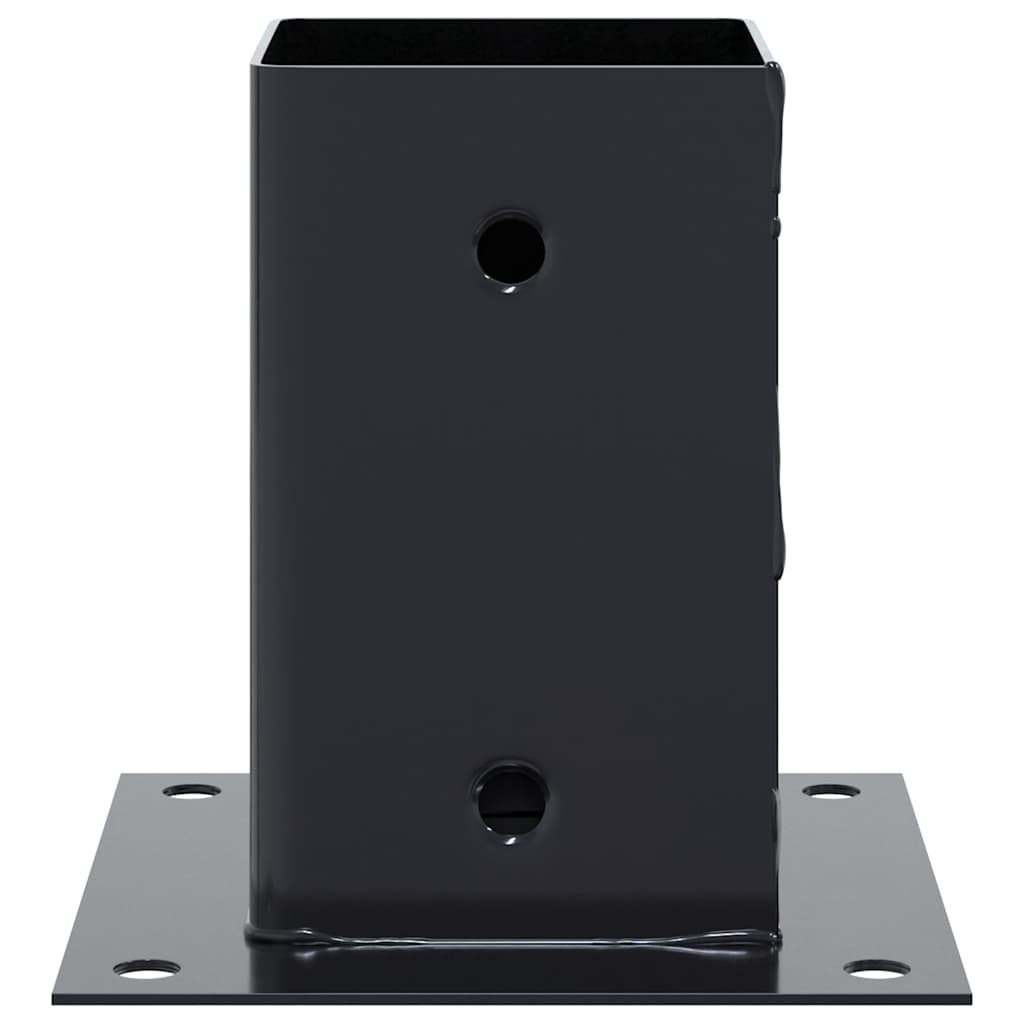 Paondervoeten Vierkant 4St 91X91Mm Gepoedercoat Staal 91 x 91 mm Antraciet