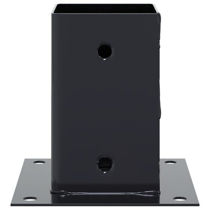 Paondervoeten Vierkant 4St 91X91Mm Gepoedercoat Staal 91 x 91 mm Antraciet