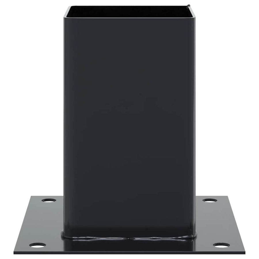 Paondervoeten Vierkant 4St 91X91Mm Gepoedercoat Staal 91 x 91 mm Antraciet