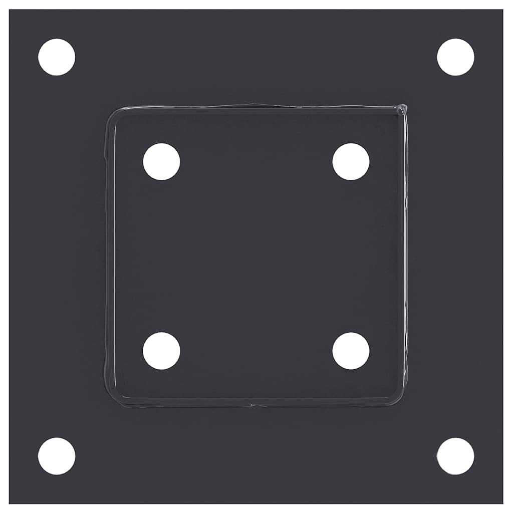 Paondervoeten Vierkant 4St 91X91Mm Gepoedercoat Staal 91 x 91 mm Antraciet