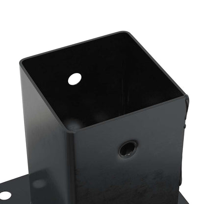 Paondervoeten Vierkant 4St 91X91Mm Gepoedercoat Staal 91 x 91 mm Antraciet