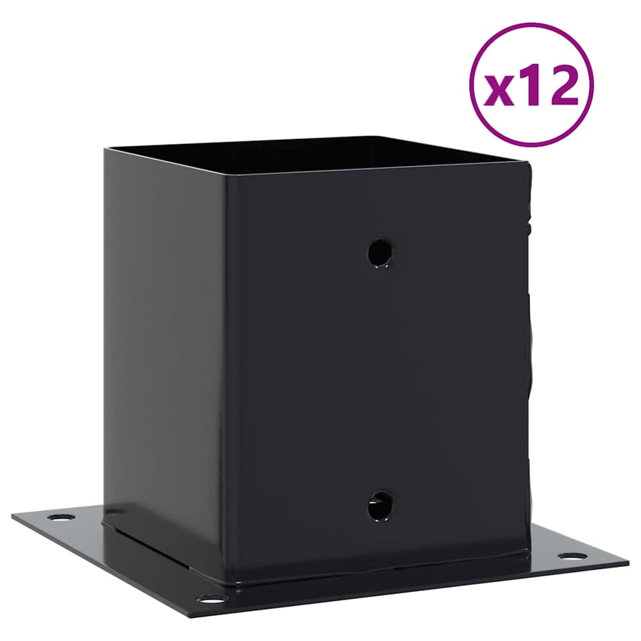Paonderstellen Vierkant Gepoedercoat Staal 12 101 x 101 mm Antraciet