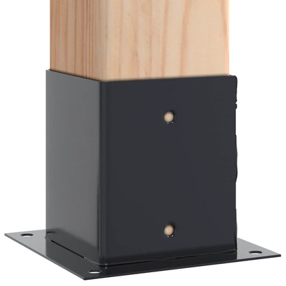 Paonderstellen Vierkant Gepoedercoat Staal 12 101 x 101 mm Antraciet