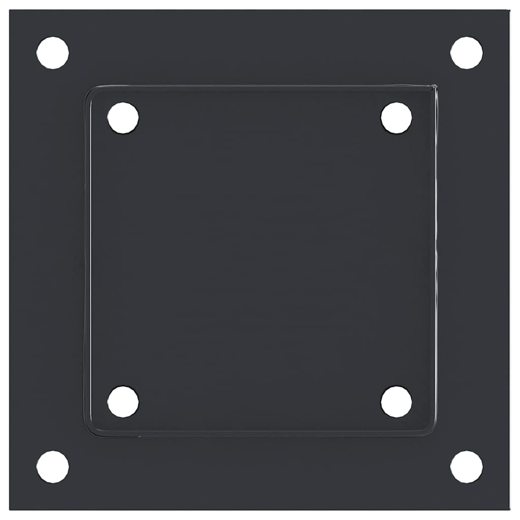 Paonderstellen Vierkant Gepoedercoat Staal 12 101 x 101 mm Antraciet