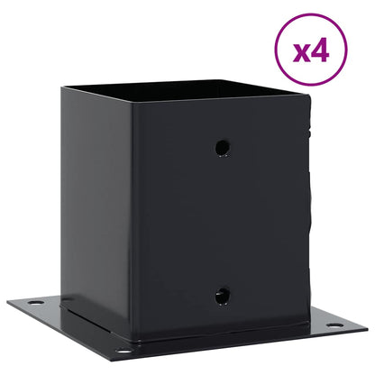 Paonderstellen Vierkant Gepoedercoat Staal 4 121 x 121 mm Antraciet